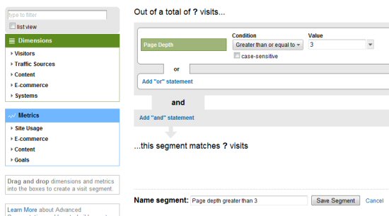 google analytics segments